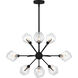 Salvador 9 Light 30 inch Earth Black Chandelier Ceiling Light