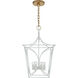 kate spade new york Cavanagh 4 Light 13.75 inch Light Cream Lantern Pendant Ceiling Light in Light Cream and Gild, Small