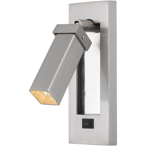 Emily LED 2.25 inch Brushed Steel Wall Lamp Wall Light