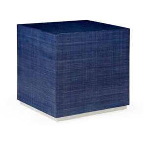 Jamie Merida Blue Laquer/Clear/Beveled Side Table