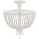Geneva 3 Light 16 inch Porcellana Semi-Flush Ceiling Light