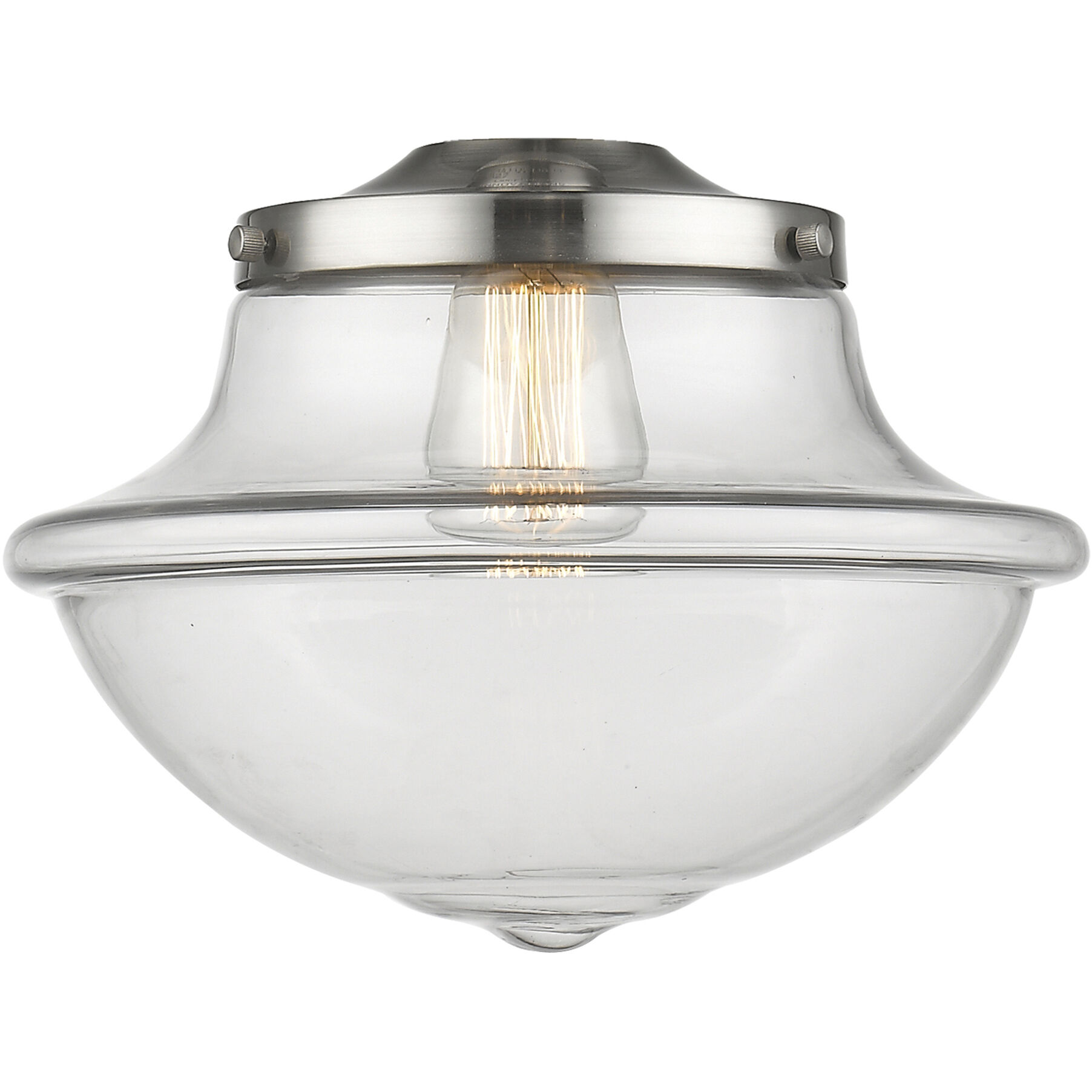 Franklin Restoration Oxford LED 11.75 inch Antique Brass Mini Pendant Ceiling Light in Clear