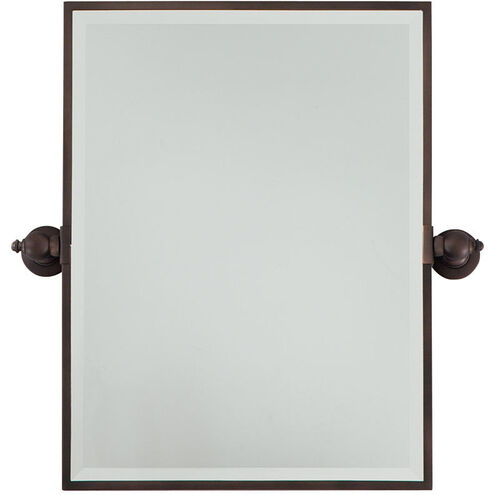 Pivot Mirrors 24 X 24 inch Dark Brushed Bronze Mirror in Dark Brushed Bronze Plated, Rectangle Beveled