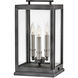 Sutcliffe LED 18 inch Aged Zinc with Antique Nickel Outdoor Pier Mount Lantern