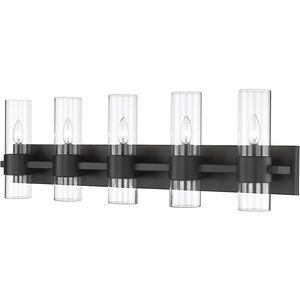 Lawson 5 Light 38 inch Matte Black Vanity Wall Light