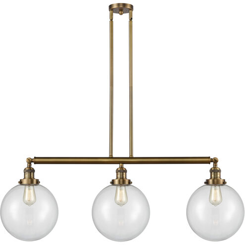 Franklin Restoration X-Large Beacon LED 42 inch Brushed Brass Island Light Ceiling Light in Clear Glass, Franklin Restoration