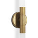 Wick Hilo 2 Light 4.5 inch Natural Brass Wall Sconce Wall Light