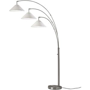 Braxton 86 inch 60.00 watt Brushed Steel Arc Floor Lamp Portable Light