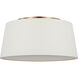 Richard June Hale 3 Light 18 inch Estate Brass Flush Mount Ceiling Light in Standard