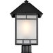 Drexel 1 Light 18 inch Stone Black Outdoor Post Light