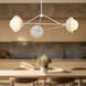 Alora Mood Perth 3 Light 39.88 inch White/Opal Glass Chandelier Ceiling Light
