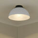 Yep Zoey 3 Light 13.75 inch Matte Black Flush Mount Ceiling Light in Matte White