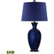Helensburugh 34 inch 9.5 watt Navy with Black Nickel Table Lamp Portable Light in LED
