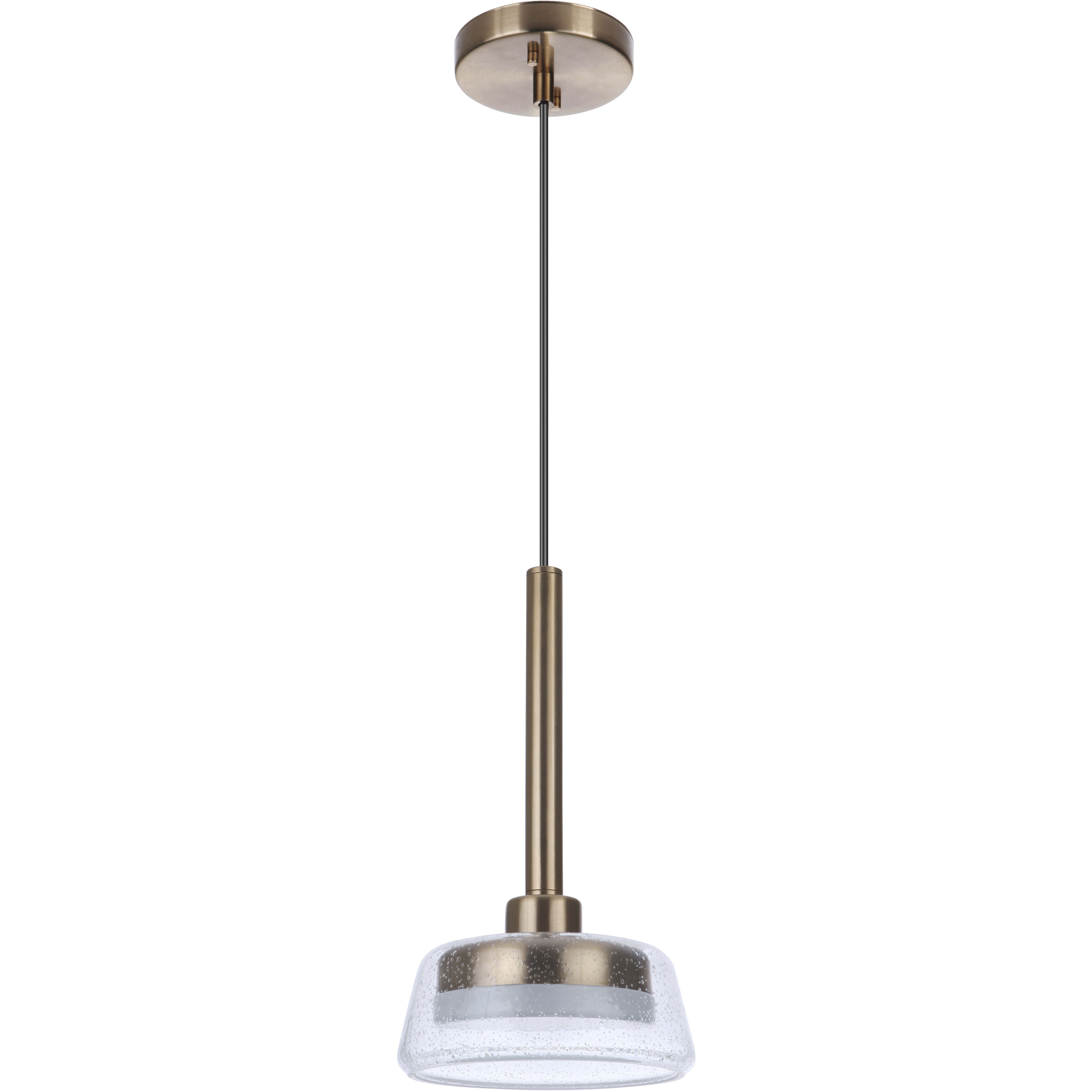 Centric LED 7 inch Satin Brass Pendant Ceiling Light