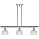 Ballston Dayton 3 Light 36 inch Polished Chrome Island Light Ceiling Light in Clear Glass, Ballston