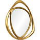 Goldie 42 X 39.5 inch Gold Leaf Wall Mirror, Large Triangle