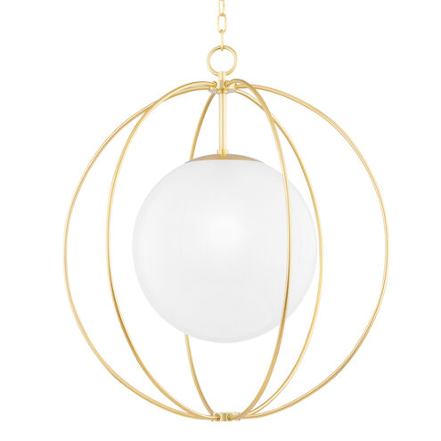 Lyla 1 Light 28 inch Aged Brass Pendant Ceiling Light, Large