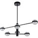 Milano Series 17 inch Black Chandelier Ceiling Light, Artisan Collection