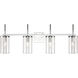 Oakland 4 Light 32.5 inch Chrome Vanity Light Wall Light