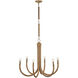 Samsara 6 Light 31.5 inch Saddle Tan Chandelier Ceiling Light, Small