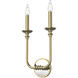 Peabody Wall Sconce Wall Light in Vintage Brass