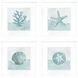 Coastal Mosaic Blue and Turquoise and Gray Framed Art, Propac