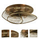 Aurora 3 Light 14 inch Nordic Brass Flush Mount Ceiling Light