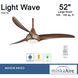 Light Wave 52 inch Distressed Koa Ceiling Fan