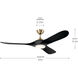 Mylo 60 inch Champagne Bronze with Jet Black Blades Ceiling Fan