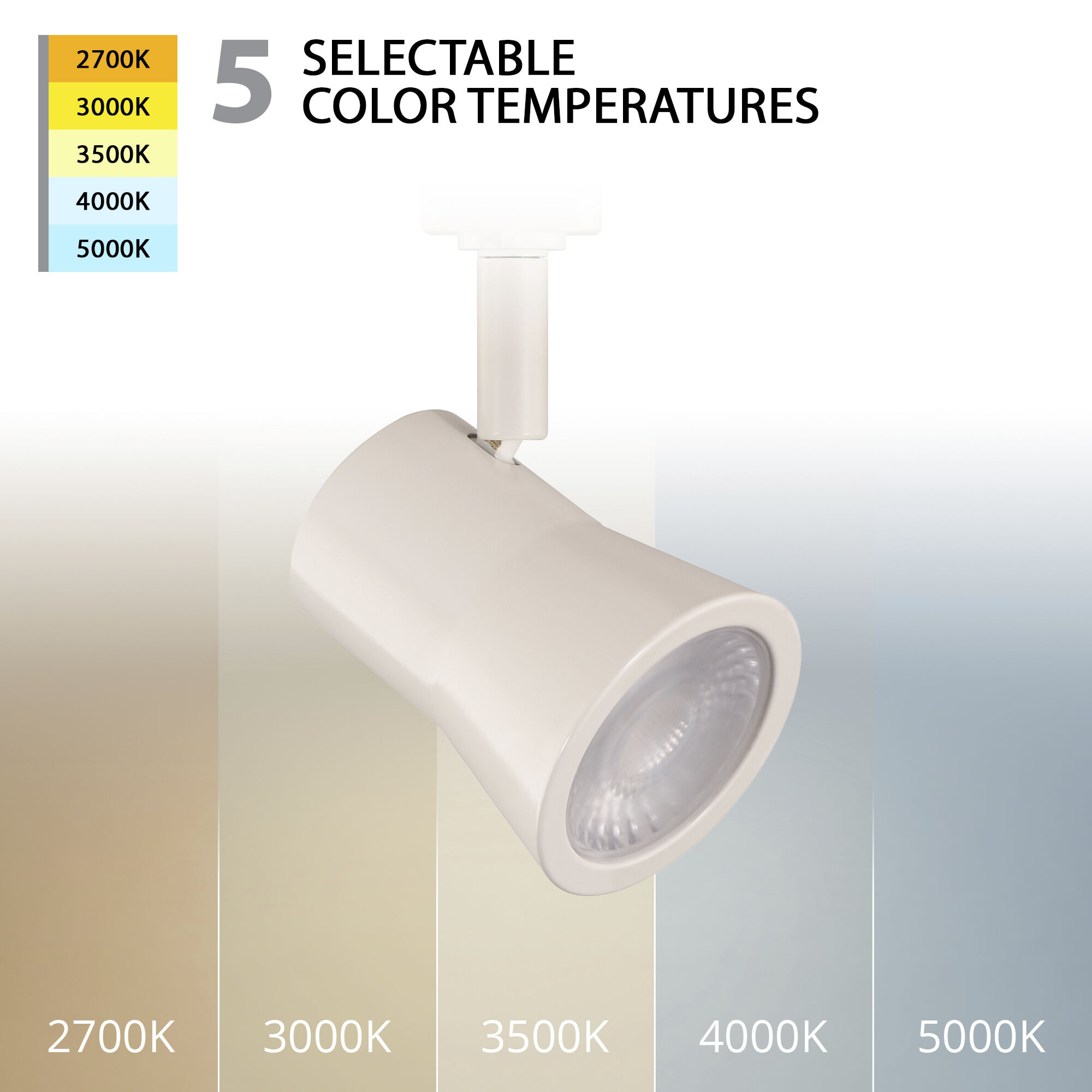 Solo 1 Light 120 White L Track Fixture Ceiling Light, WAC Limited