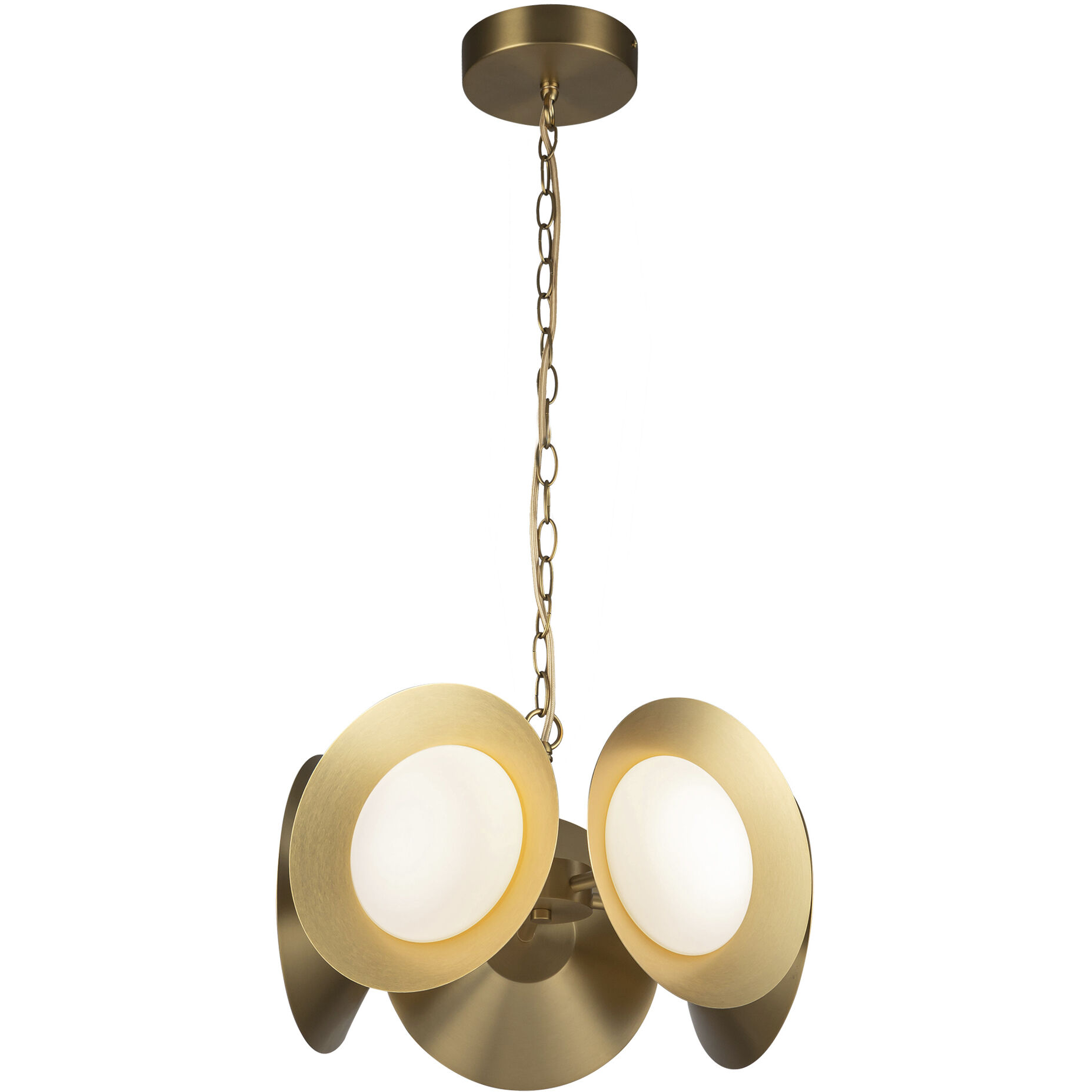 Cleo LED 16 inch Brushed Gold Chandelier Ceiling Light