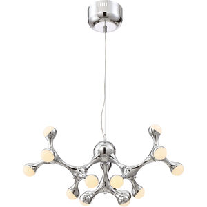 Molecule LED 28 inch Chrome with Acrylic Shade Chandelier Ceiling Light