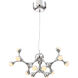 Molecule LED 28 inch Chrome with Acrylic Shade Chandelier Ceiling Light