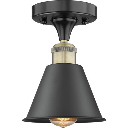 Smithfield 1 Light 6.5 inch Black Antique Brass Semi-Flush Mount Ceiling Light