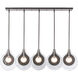 Art & Alchemy Veneto 5 Light 53.4 inch Natural Iron Linear Pendant Ceiling Light