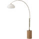 Tambo 92 inch 14 watt Weathered Brass and Natural Ash Arc Floor Lamp Portable Light