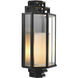 Monticello 1 Light 9.45 inch Black and Clear Glass Wall Lamp Wall Light