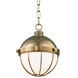 Sumner 1 Light 9 inch Aged Brass Pendant Ceiling Light