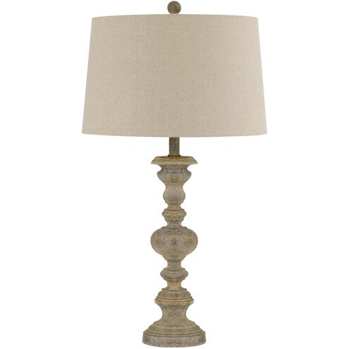 Walham 31 inch 150 watt Antique Ivory Crackle Table Lamp Portable Light