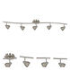 Serpentine 5 Light 120V Dark Bronze Rail Fixture Ceiling Light in Mesh Rust Metal