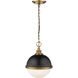 Peyton 2 Light 11.5 inch Matte Black and Factory Bronze Pendant Ceiling Light
