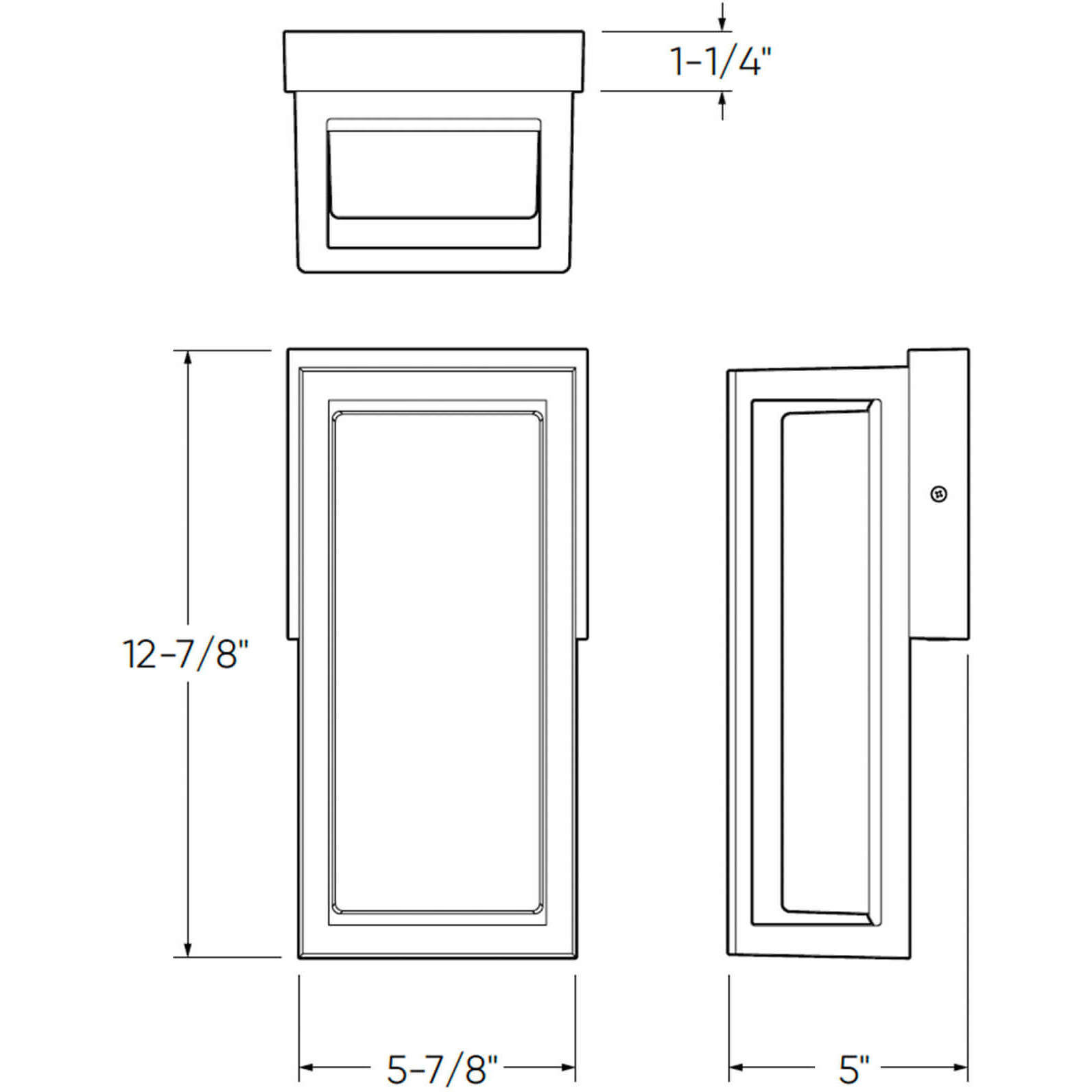 Frame 1 Light 6.3 inch Black Wall Sconce Wall Light