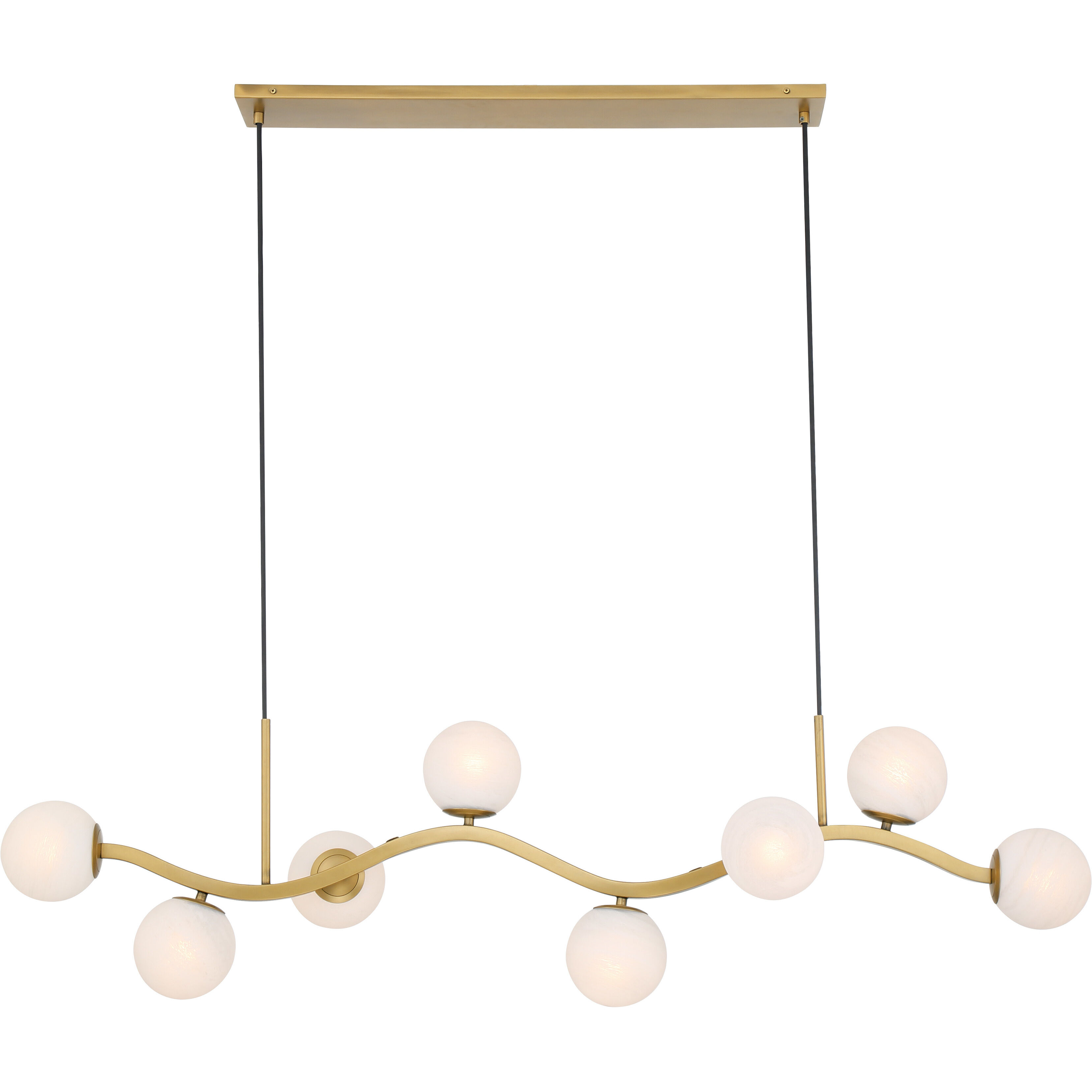 Curven Island Light Ceiling Light in Legacy Brass