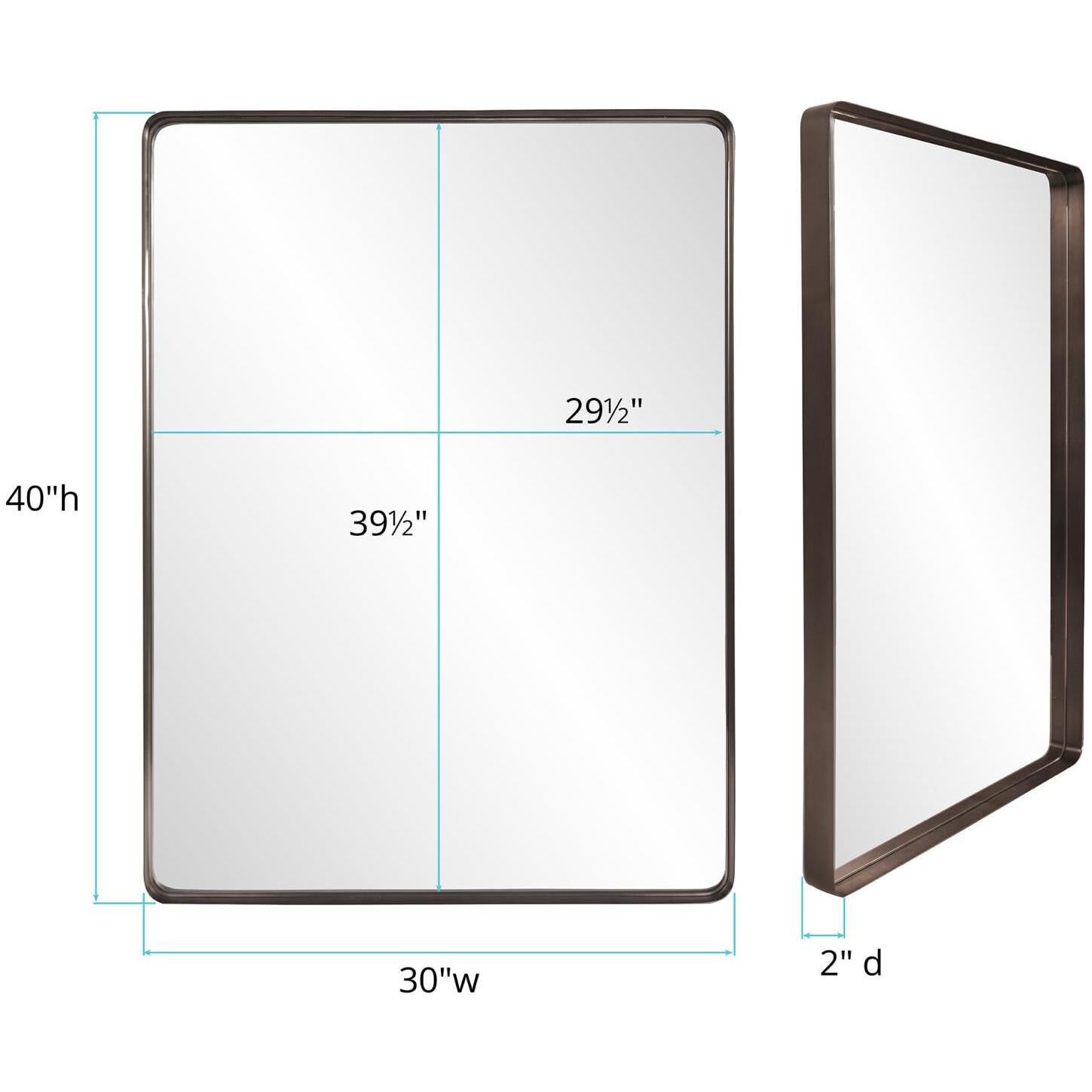 Steele 40 X 30 inch Brass Mirror