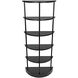Spago Matte Black Bookcase
