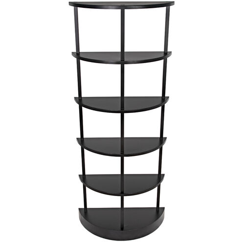 Spago Matte Black Bookcase