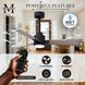 Atlas Alessandra-LK 42 inch Matte Black with Gray Ash Blades Indoor/Outdoor Ceiling Fan