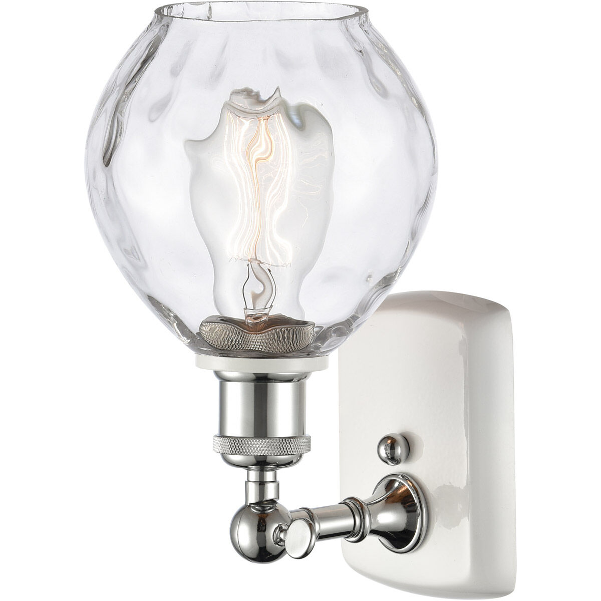 Ballston Small Waverly LED 6 inch White and Polished Chrome Sconce Wall Light, Ballston