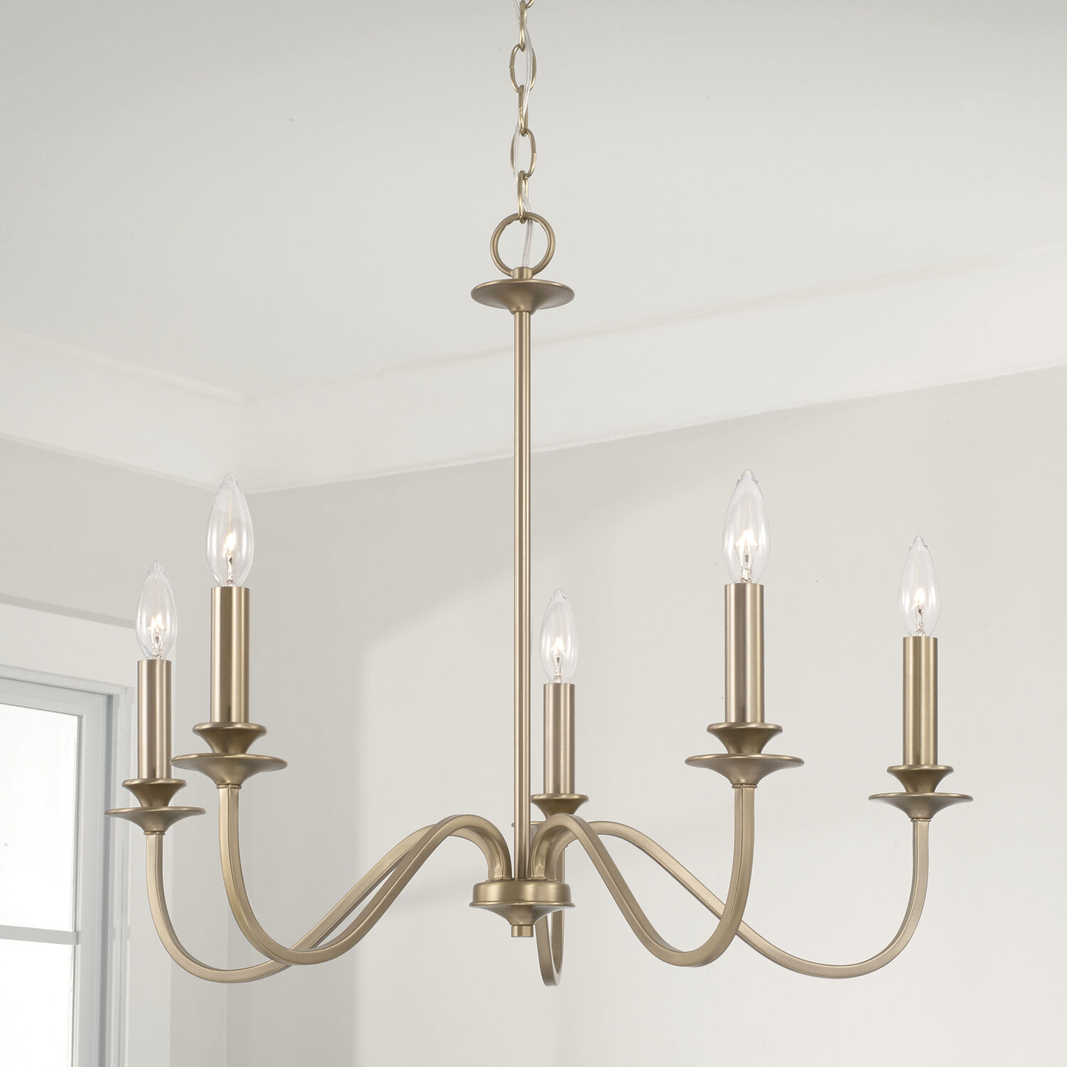 Weston 5 Light 26 inch Matte Brass Chandelier Ceiling Light