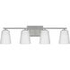 Vertex 4 Light 29 inch Brushed Nickel Bath Light Wall Light